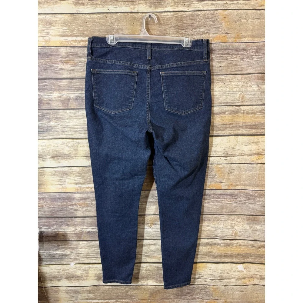 J.Crew 9 Inch High Rise Toothpick Jeans 31‎ Dark Classic H1879 Minimalist Preppy